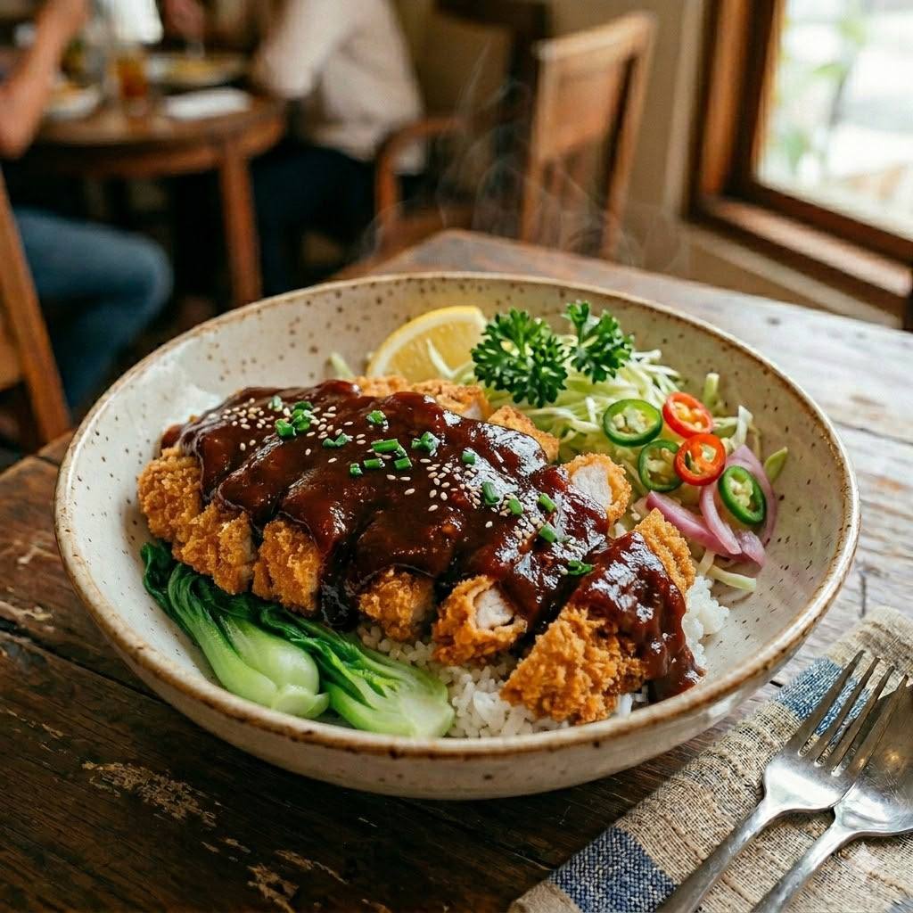 Pahe Nasi Ayam Fillet Saus Barbeque Rice Bowl Mantul